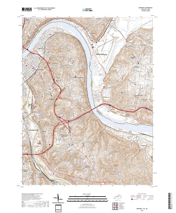 Newport, KY-OH — USGS 7.5-minute topo (2022)