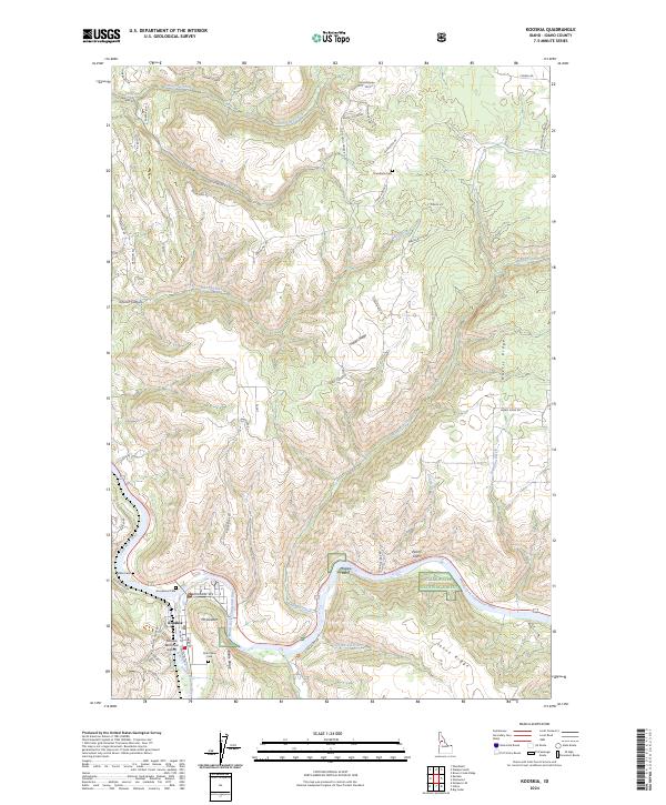 Kooskia, ID — USGS 7.5-minute topo (2024)