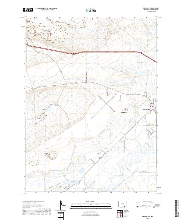 Laramie SW, WY — USGS 7.5-minute topo (2021)