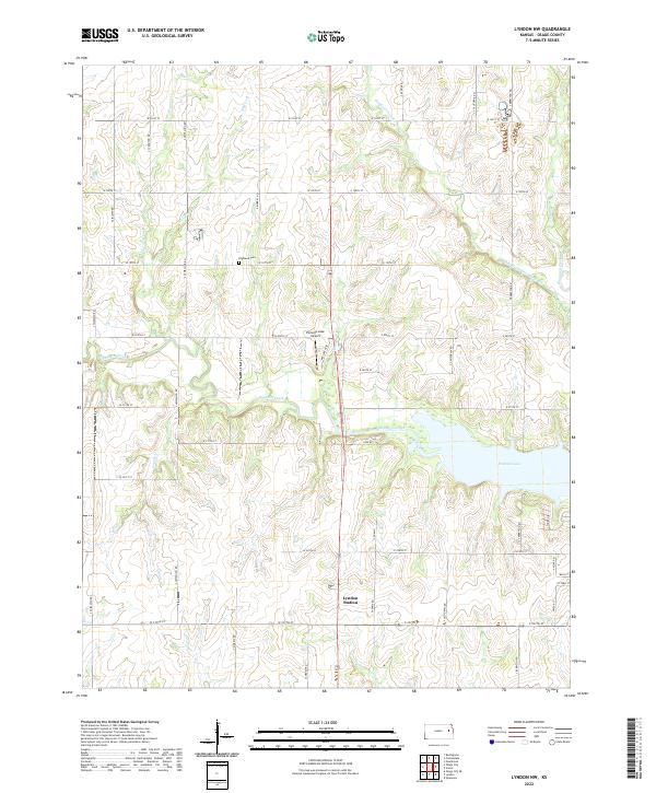 Lyndon NW, KS — USGS 7.5-minute topo (2022)