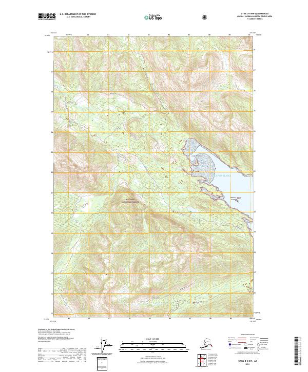 Sitka D-4 NW, AK — USGS 7.5-minute topo (2021)