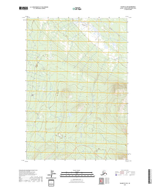 Valdez D-4 SW, AK — USGS 7.5-minute topo (2023)