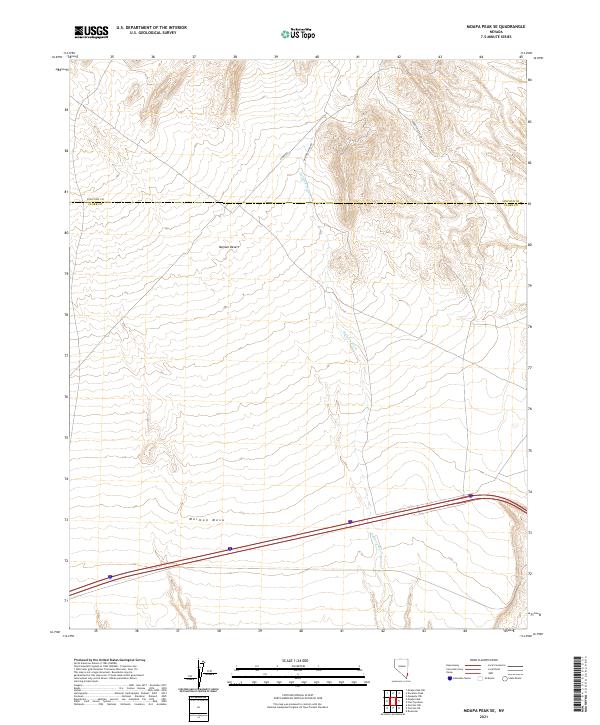 Moapa Peak SE, NV — USGS 7.5-minute topo (2021)