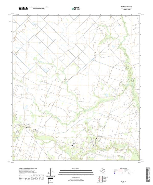 Egypt, TX — USGS 7.5-minute topo (2022)