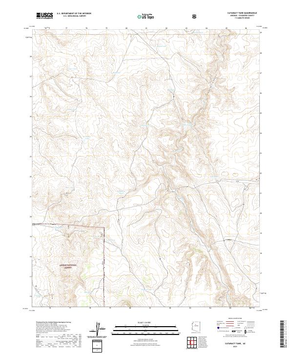 Cataract Tank, AZ — USGS 7.5-minute topo (2021)