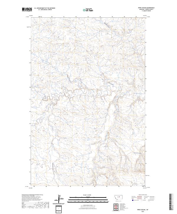 Pipes Coulee, MT — USGS 7.5-minute topo (2024)