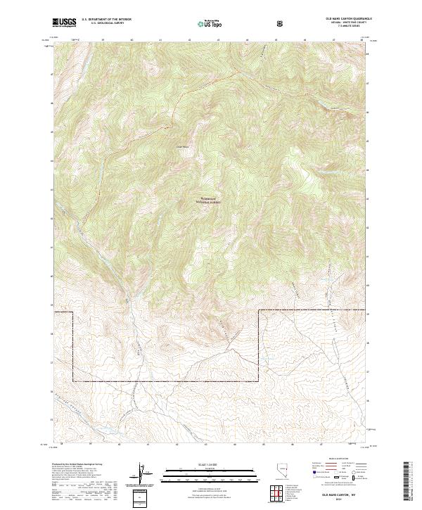 Old Mans Canyon, NV — USGS 7.5-minute topo (2021)
