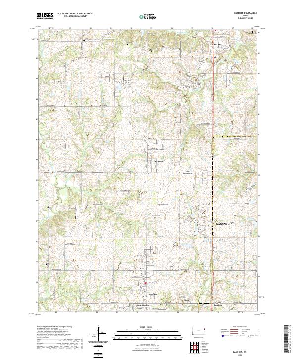 Basehor, KS — USGS 7.5-minute topo (2022)