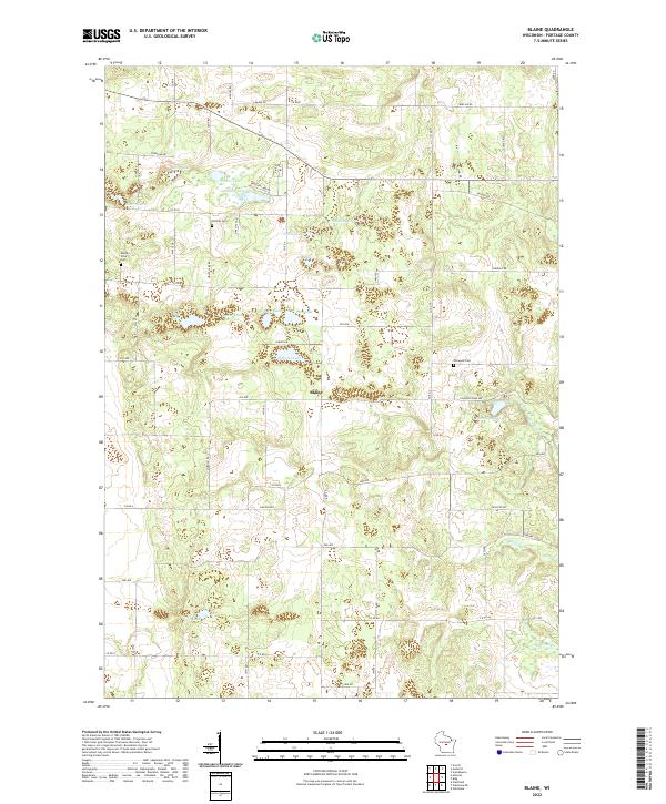 Blaine, WI — USGS 7.5-minute topo (2022)
