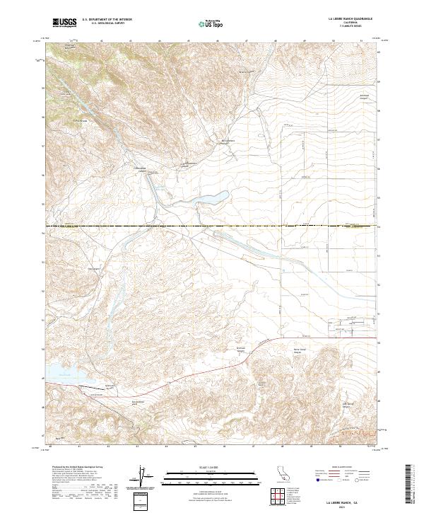 La Liebre Ranch, CA — USGS 7.5-minute topo (2021)