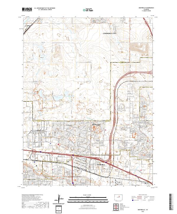 Montbello, CO — USGS 7.5-minute topo (2022)