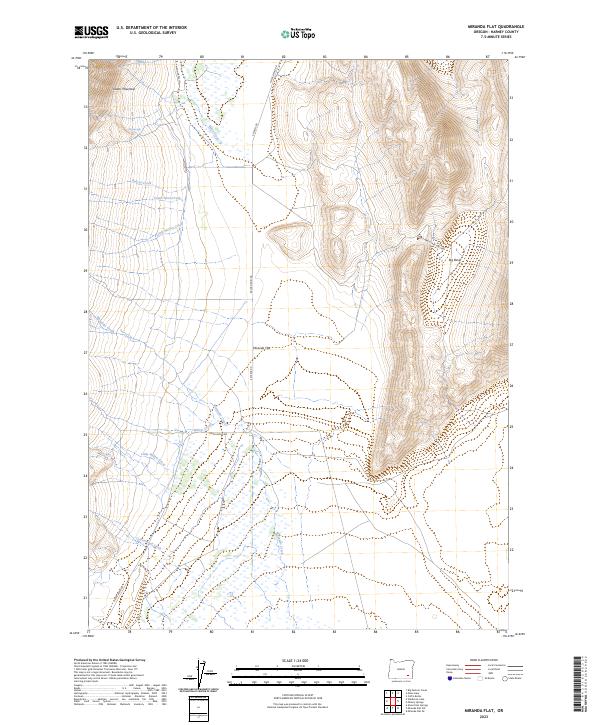 Miranda Flat, OR — USGS 7.5-minute topo (2023)