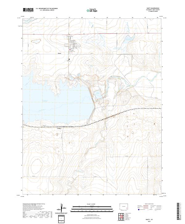 Hasty, CO — USGS 7.5-minute topo (2022)