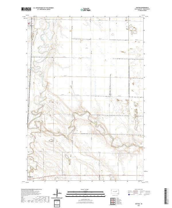 Ashton, SD — USGS 7.5-minute topo (2021)