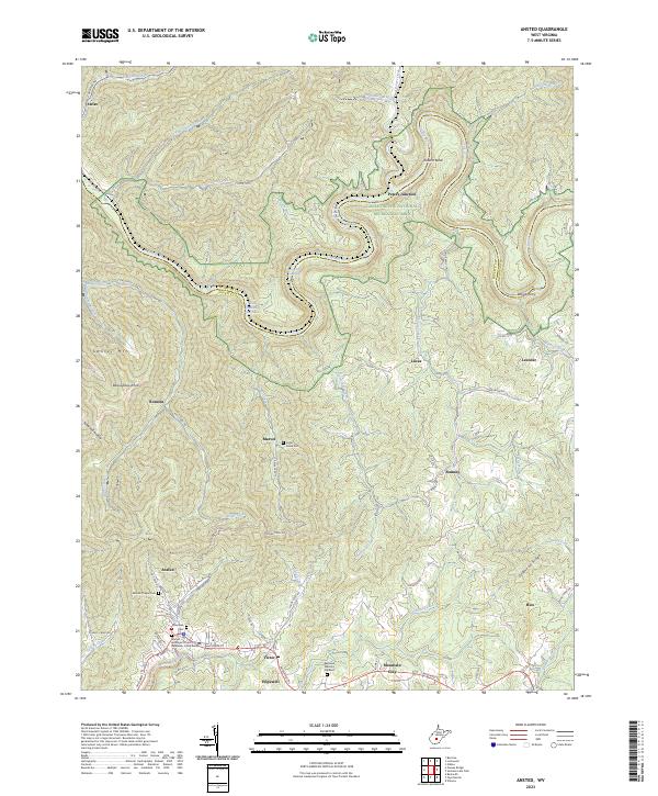 Ansted, WV — USGS 7.5-minute topo (2023)