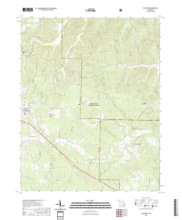 Ellsinore, MO — USGS 7.5-minute topo (2021)