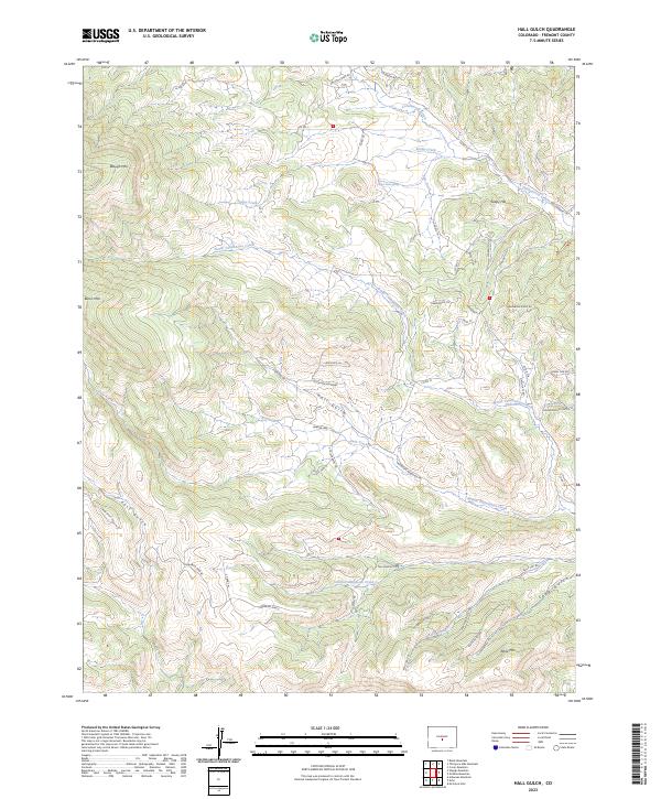 Hall Gulch, CO — USGS 7.5-minute topo (2023)