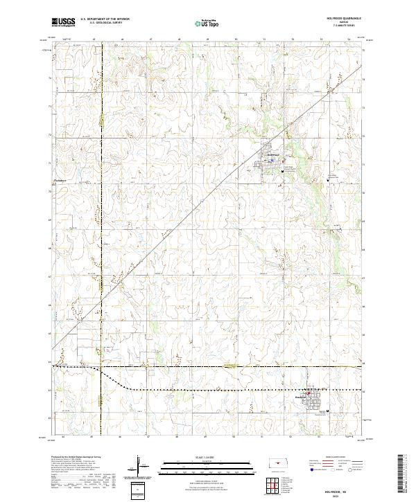 Holyrood, KS — USGS 7.5-minute topo (2022)