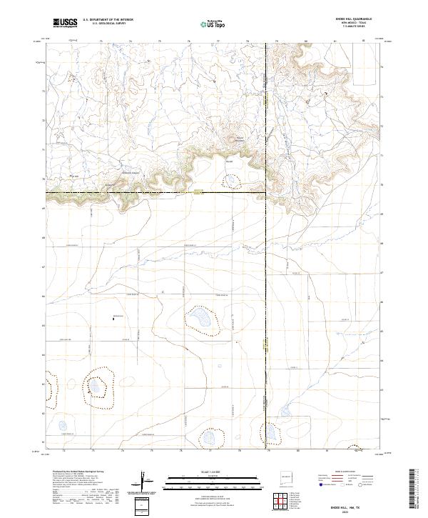 Endee Hill, NM-TX — USGS 7.5-minute topo (2023)