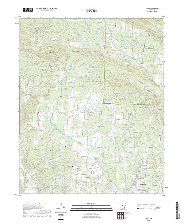 Congo, AR — USGS 7.5-minute topo (2024)