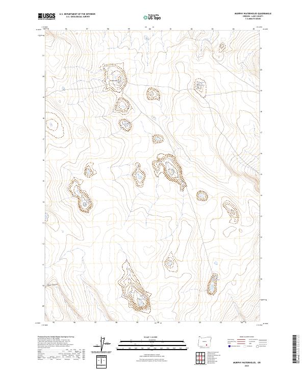 Murphy Waterholes, OR — USGS 7.5-minute topo (2023)
