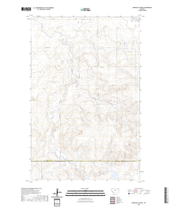 Sunnyhill School, MT — USGS 7.5-minute topo (2024)