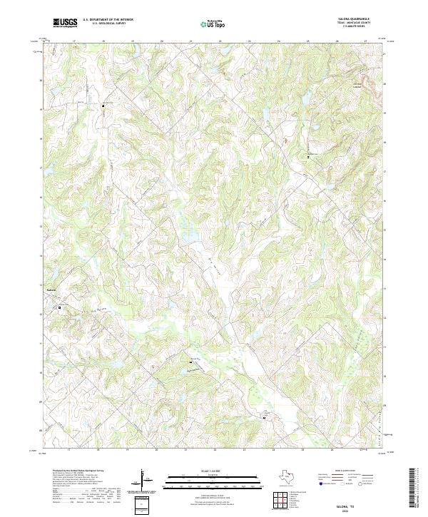 Salona, TX — USGS 7.5-minute topo (2022)