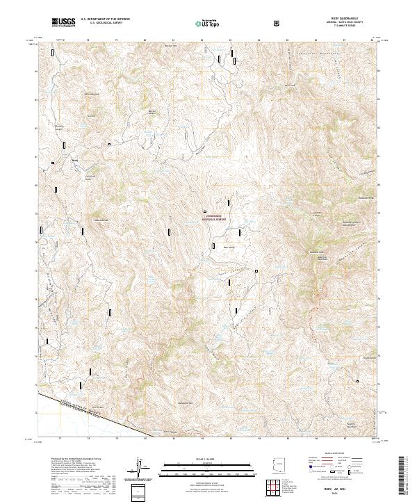 Ruby, AZ,SON, US — USGS 7.5-minute topo (2021)