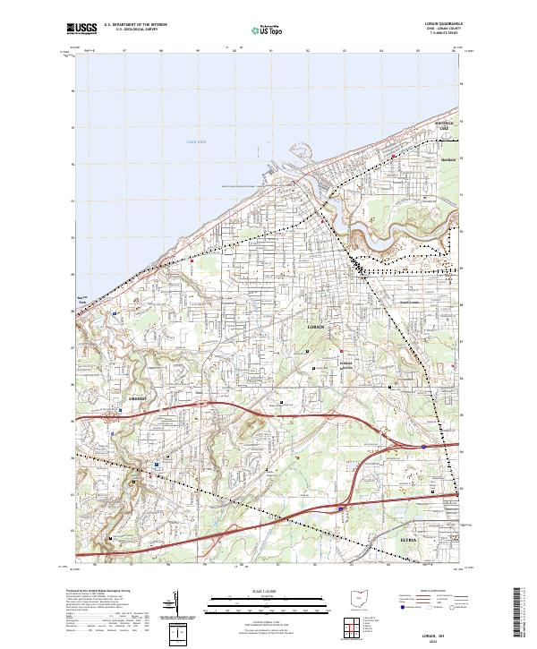 Lorain, OH — USGS 7.5-minute topo (2023)