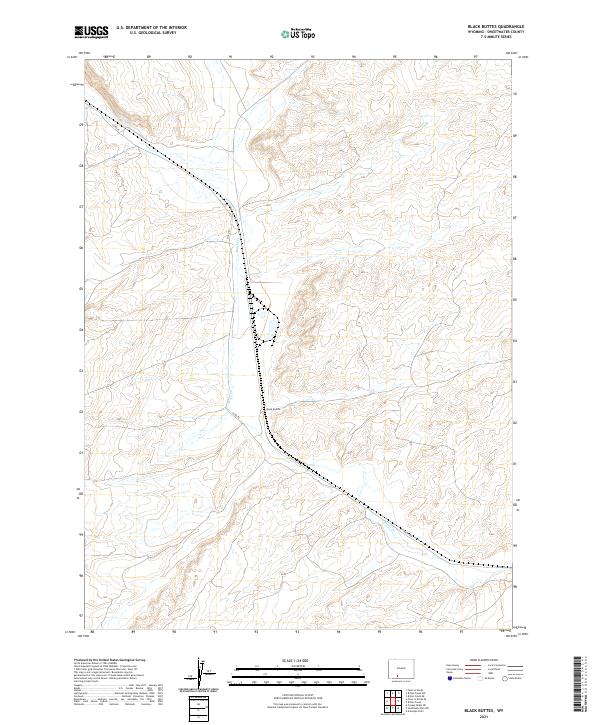 Black Buttes, WY — USGS 7.5-minute topo (2021)