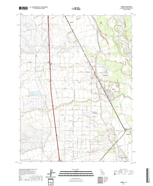 Gerber, CA — USGS 7.5-minute topo (2022)