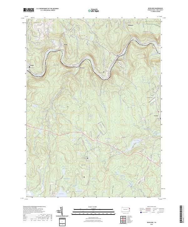 Rowland, PA — USGS 7.5-minute topo (2023)
