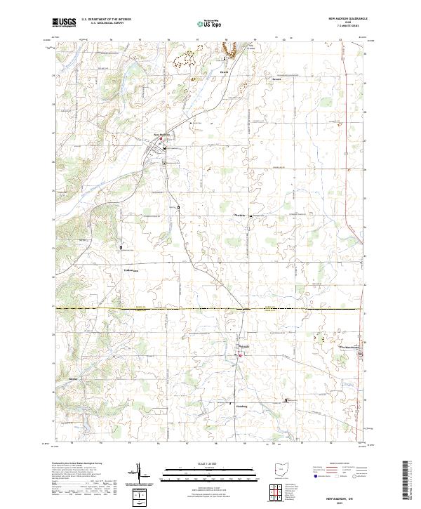 New Madison, OH — USGS 7.5-minute topo (2023)