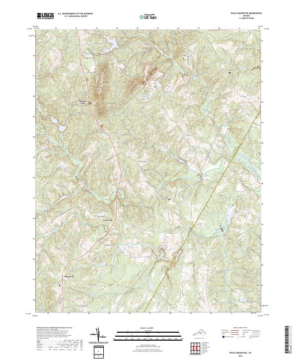 Willis Mountain, VA — USGS 7.5-minute topo (2022)