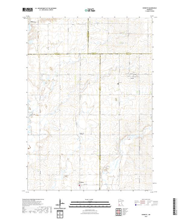 Kenneth, MN — USGS 7.5-minute topo (2022)