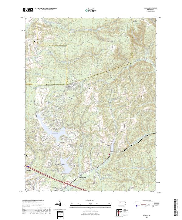 Sabula, PA — USGS 7.5-minute topo (2023)