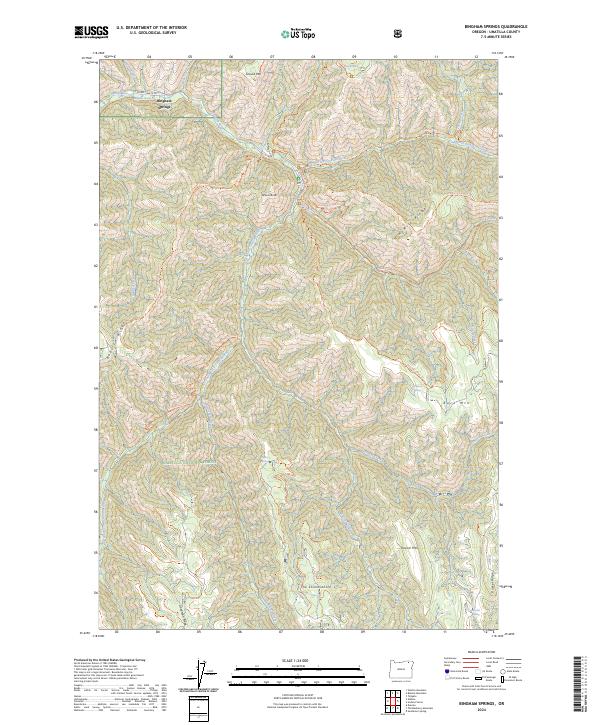 Bingham Springs, OR — USGS 7.5-minute topo (2024)