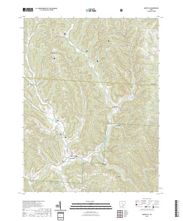 Amesville, OH — USGS 7.5-minute topo (2023)