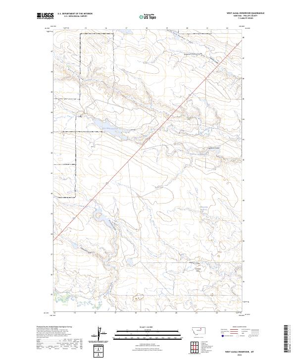 West Alkali Reservoir, MT — USGS 7.5-minute topo (2024)