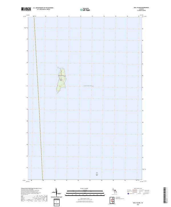 Gull Island, MI — USGS 7.5-minute topo (2023)