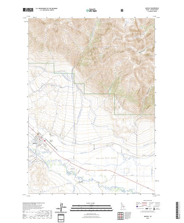 Mackay, ID — USGS 7.5-minute topo (2023)