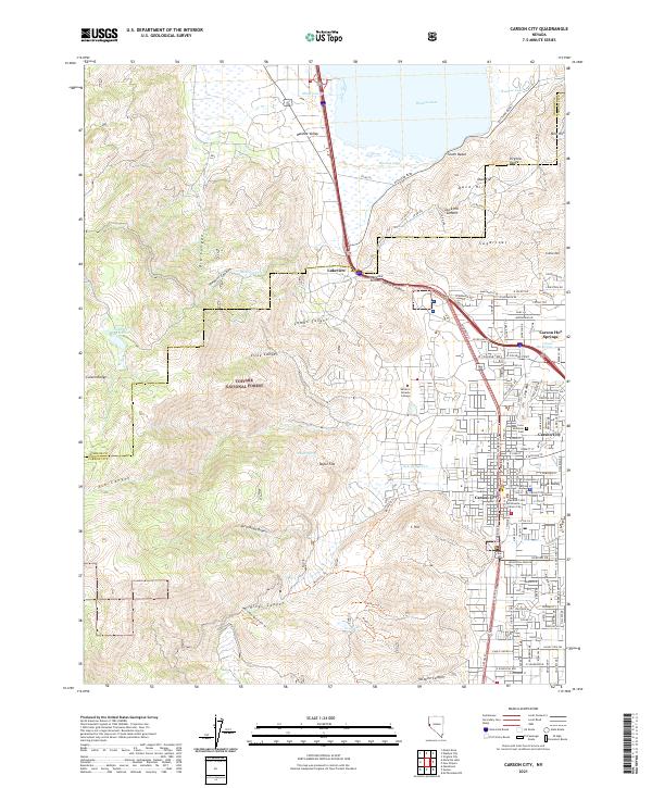 Carson City, NV — USGS 7.5-minute topo (2021)