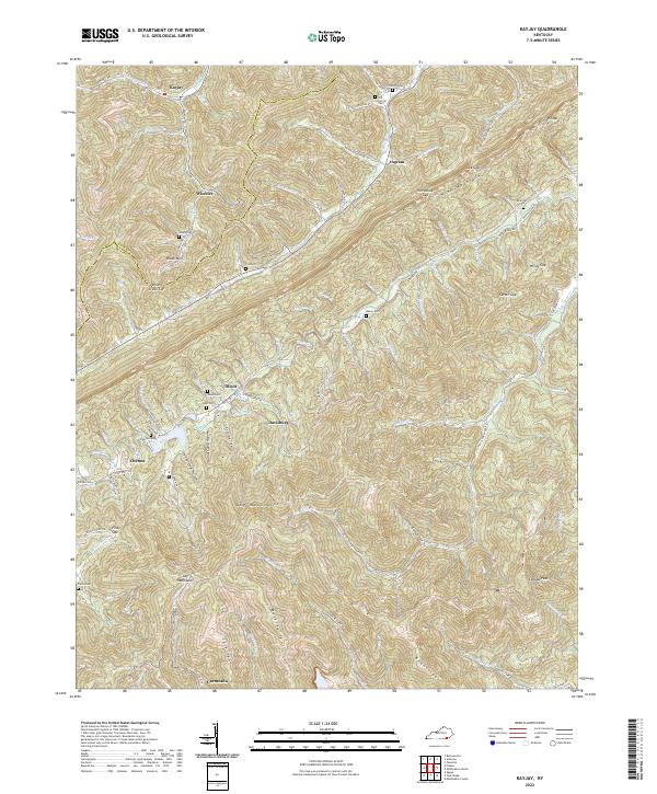 Kayjay, KY — USGS 7.5-minute topo (2022)