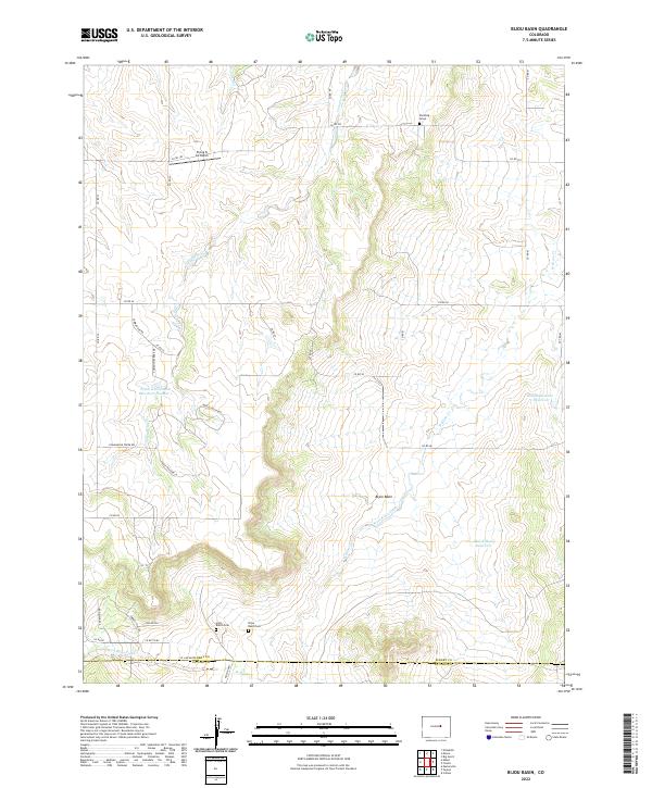 Bijou Basin, CO — USGS 7.5-minute topo (2022)