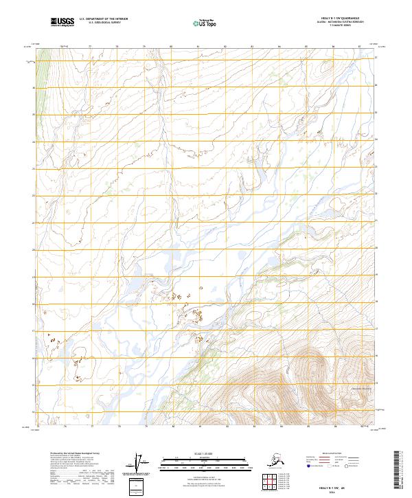 Healy B-1 SW, AK — USGS 7.5-minute topo (2024)