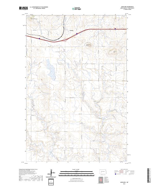 Antelope, ND — USGS 7.5-minute topo (2024)