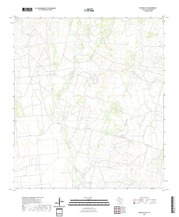 Batesville SW, TX — USGS 7.5-minute topo (2022)