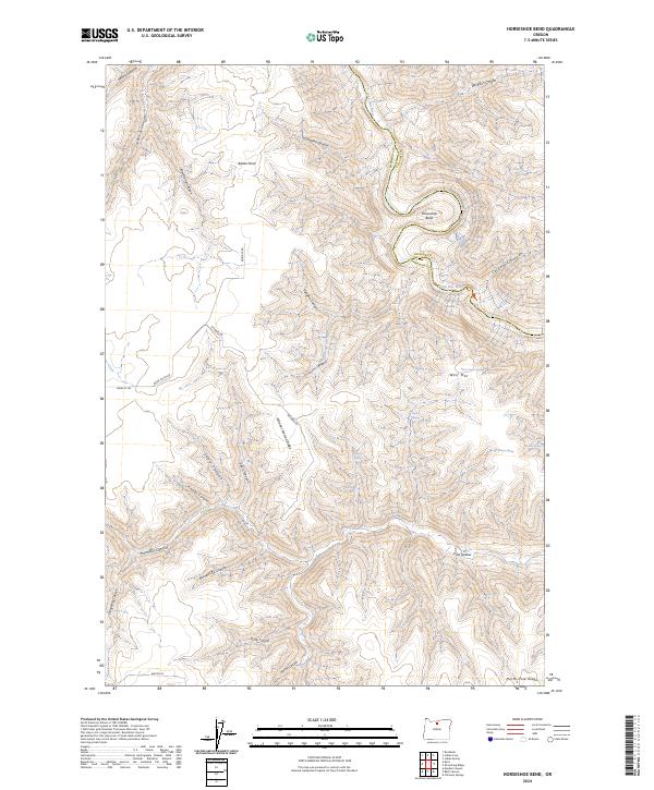 Horseshoe Bend, OR — USGS 7.5-minute topo (2024)
