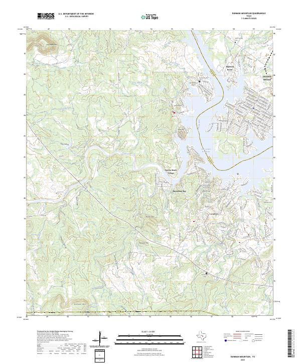 Dunman Mountain, TX — USGS 7.5-minute topo (2023)