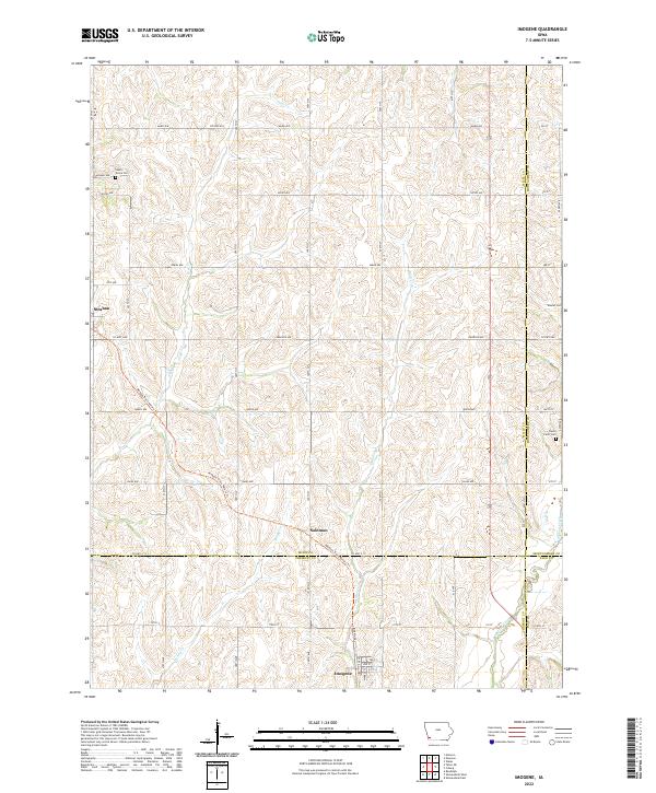 Imogene, IA — USGS 7.5-minute topo (2022)